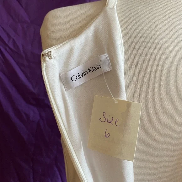 Calvin Klein Orange and White Ombré Dress. Size 6. - Picture 7 of 7